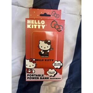 Hello Kitty 2600 Mah Portable External Backup Battery Power Bank Charger RED NIB